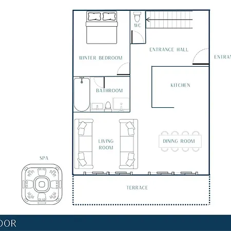 A Great For 4 People With Jacuzzi Chalet